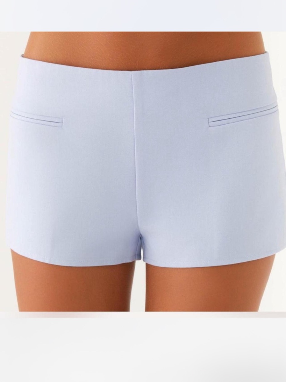 Peppermayo Pale Blue High-Waist Tailored Shorts